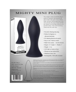 Evolved Mighty Mini Rechargeable Vibrating Silicone Anal Plug Black