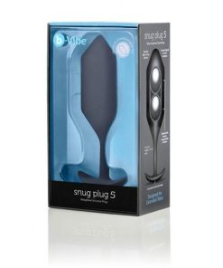 B-Vibe Snug Plug 5 Weighted Silicone Anal Plug Black