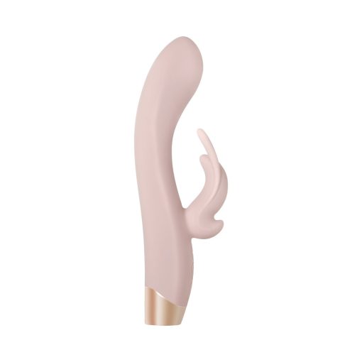 Evolved Golden Bunny – Rose Gold Silicone Rabbit Vibrator, Waterproof - Image 2