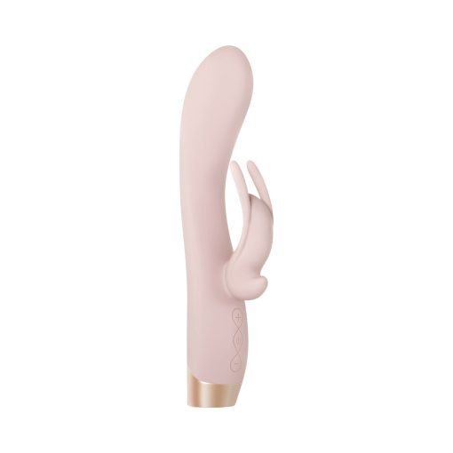 Evolved Golden Bunny – Rose Gold Silicone Rabbit Vibrator, Waterproof - Image 3