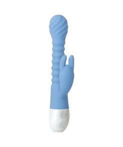 Evolved Bendy Bunny Rechargeable Poseable Silicone Rabbit Vibrator Blue