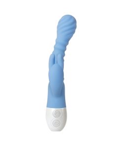 Evolved Bendy Bunny Rechargeable Poseable Silicone Rabbit Vibrator Blue