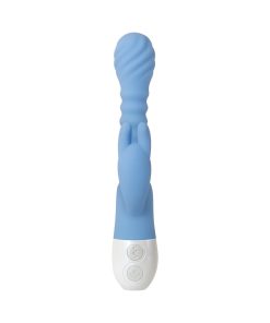 Evolved Bendy Bunny Rechargeable Poseable Silicone Rabbit Vibrator Blue