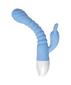 Evolved Bendy Bunny Rechargeable Poseable Silicone Rabbit Vibrator Blue