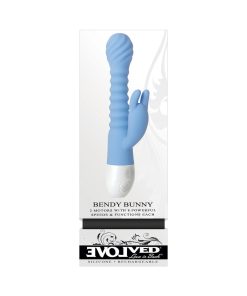 Evolved Bendy Bunny Rechargeable Poseable Silicone Rabbit Vibrator Blue