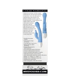 Evolved Bendy Bunny Rechargeable Poseable Silicone Rabbit Vibrator Blue