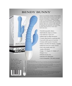 Evolved Bendy Bunny Rechargeable Poseable Silicone Rabbit Vibrator Blue