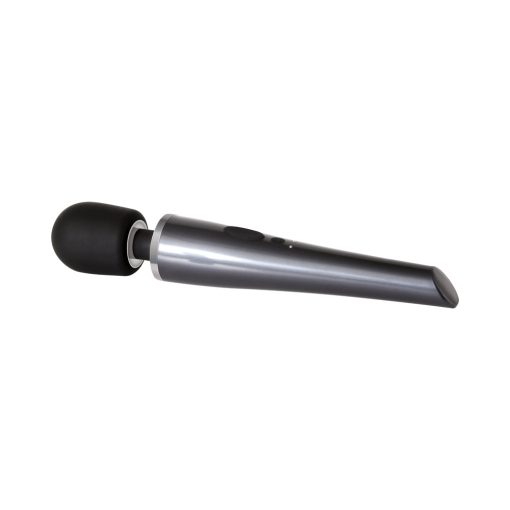 Evolved Mighty Metallic Wand Rechargeable Silicone Wand Vibrator Chrome/Black - Image 6