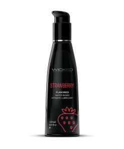 Wicked Aqua Strawberry Water-Based Lubricant 4 Oz.
