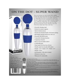 Evolved On The Dot Rechargeable Silicone Flexible Head Wand Vibrator Blue/White
