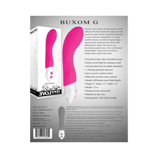 Evolved Buxom G Rechargeable Silicone G-Spot Vibrator Pink - Image 10
