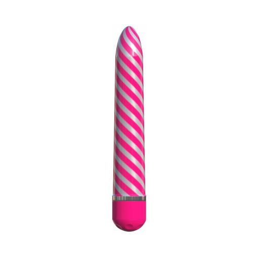 Classix Sweet Swirl 8 In. Slimline Vibrator Pink - Image 2