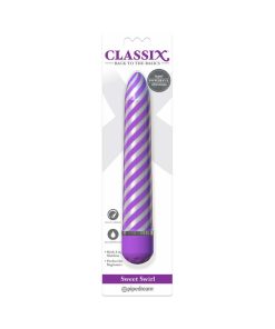 Classix Sweet Swirl 8 In. Slimline Vibrator Purple