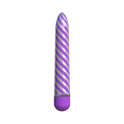 Classix Sweet Swirl 8 In. Slimline Vibrator Purple - Image 2