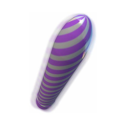 Classix Sweet Swirl 8 In. Slimline Vibrator Purple - Image 3