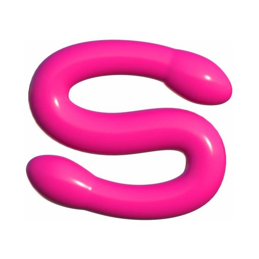 Classix Double Whammy 17.25 In. Flexible Dual-Ended Dildo Pink - Image 3