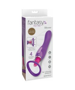 Fantasy For Her Her Ultimate Pleasure Dual-Ended Vibrator With Licking Suction Purple