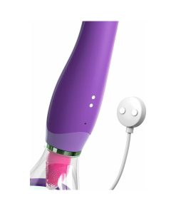 Fantasy For Her Her Ultimate Pleasure Dual-Ended Vibrator With Licking Suction Purple