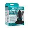 Vac-U-Lock - Deluxe 360° Swivel Suction Cup Plug- Black