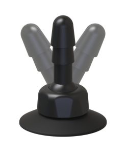 Vac-U-Lock - Deluxe 360° Swivel Suction Cup Plug- Black