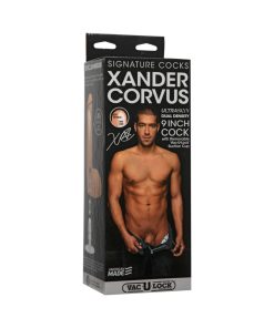Signature Cocks - Xander Corvus - 9In Ultraskyncock W/Removable Vac-U-Lock Suction Cup Vanilla