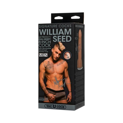 Signature Cocks - William Seed - 8In Ultraskyn Cock W/Removable Vac-U-Lock Suction Cup Vanilla - Image 9