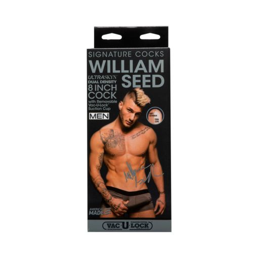 Signature Cocks - William Seed - 8In Ultraskyn Cock W/Removable Vac-U-Lock Suction Cup Vanilla - Image 10