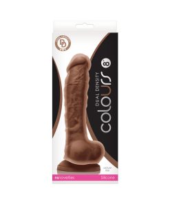 Colours Dual Density 8 In. Dildo Brown