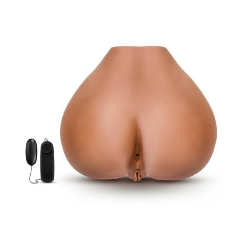 X5 Men Rita Dual Entry Masturbator With Remote-Controlled Bullet Vibrator Tan - Image 2