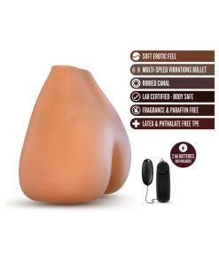 X5 Men Rita Dual Entry Masturbator With Remote-Controlled Bullet Vibrator Tan