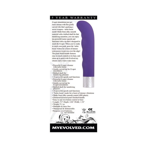 Evolved Spark Rechargeable G-Spot Vibrator Purple - Image 9