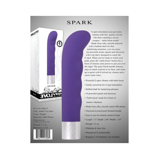 Evolved Spark Rechargeable G-Spot Vibrator Purple - Image 10