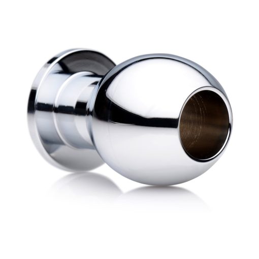 Master Series Small Abyss Steel Hollow Anal Plug - Image 2