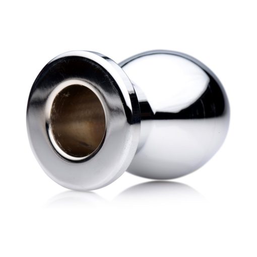 Master Series Small Abyss Steel Hollow Anal Plug - Image 3
