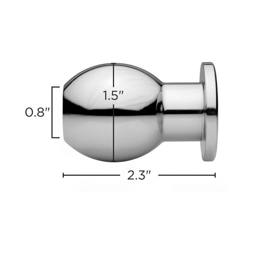 Master Series Small Abyss Steel Hollow Anal Plug - Image 9