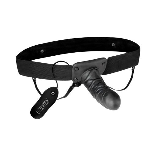 Lux Fetish Unisex Vibrating Hollow Strap-On Dildo Remote-Controlled - Image 2