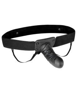 Lux Fetish Unisex Vibrating Hollow Strap-On Dildo Remote-Controlled