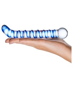 Glas Mr. Swirly 6.5 In. G-Spot Glass Dildo