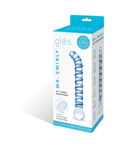 Glas Mr. Swirly 6.5 In. G-Spot Glass Dildo