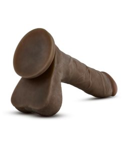 Au Naturel Mister Perfect 8.5 In. Posable Dual Density Dildo With Balls Brown