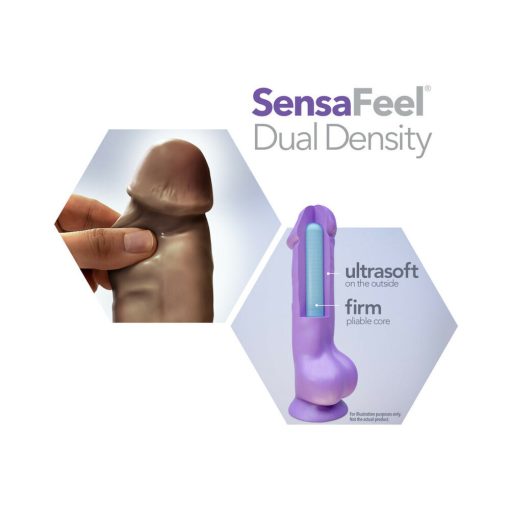 Au Naturel Mister Perfect 8.5 In. Posable Dual Density Dildo With Balls Brown - Image 6
