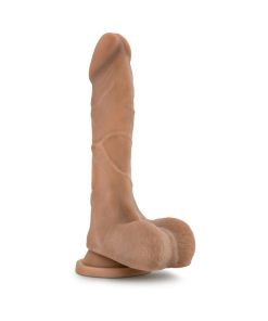Au Naturel Mister Perfect 8.5 In. Posable Dual Density Dildo With Balls Tan