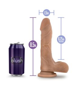 Au Naturel Mister Perfect 8.5 In. Posable Dual Density Dildo With Balls Tan