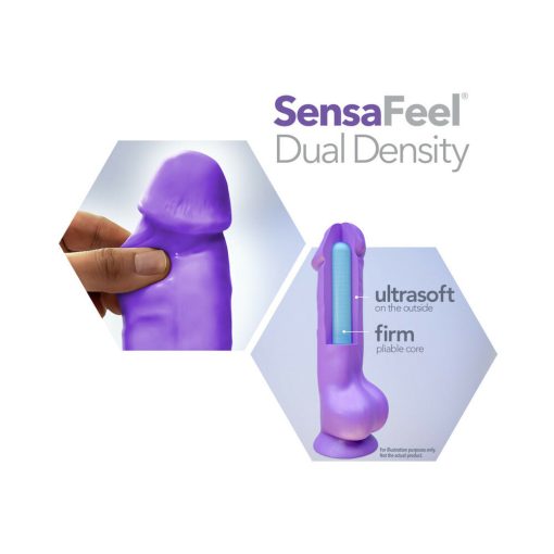 Au Naturel Bold Delight 6 In. Posable Dual Density Dildo With Balls Pink - Image 7