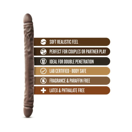 Dr. Skin 18 In. Double Dildo Brown - Image 4