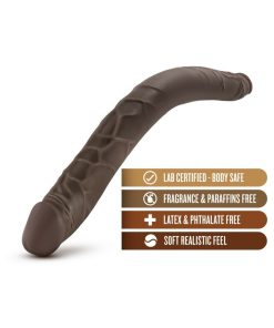 Dr. Skin 16 In. Double Dildo Brown
