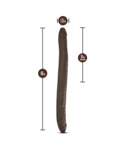 Dr. Skin 16 In. Double Dildo Brown