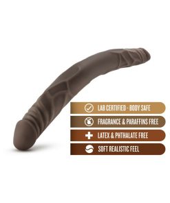 Dr. Skin 14 In. Double Dildo Brown