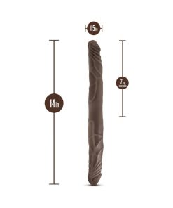 Dr. Skin 14 In. Double Dildo Brown