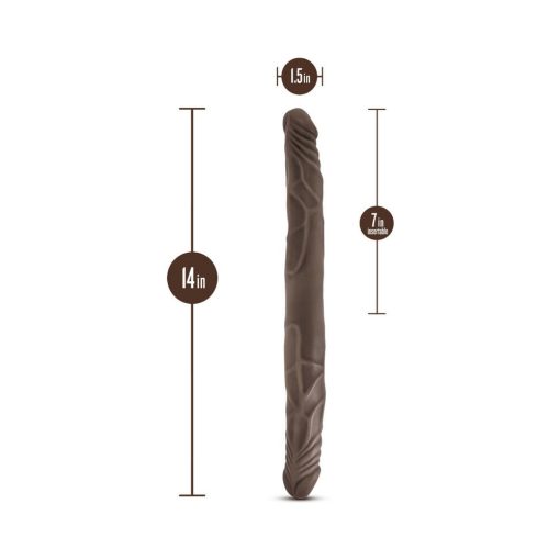 Dr. Skin 14 In. Double Dildo Brown - Image 6
